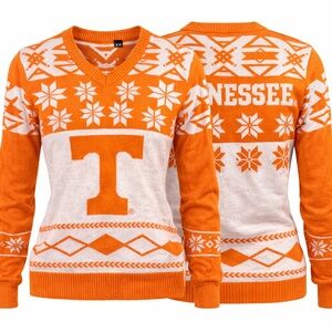 Tennessee Volunteers Ugly Christmas Sweater Women’s Medium Orange FOCO